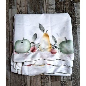 Tablecloth Extra Large Fruit Cut Out Lightweight Polyester White Rectangular